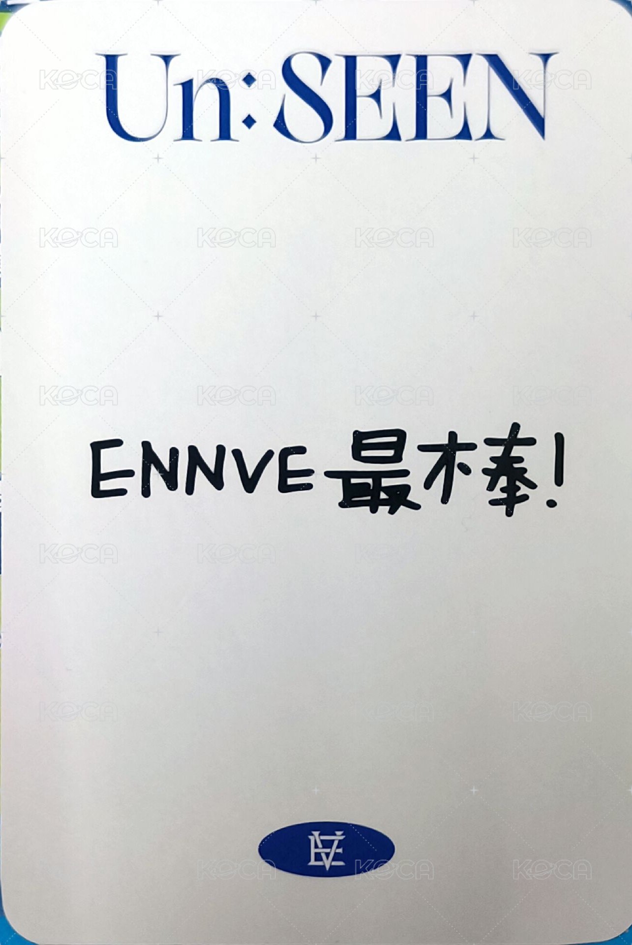 Un: SEEN k4 簽售卡 台北簽售 中文卡背 背面