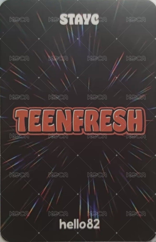 Bubble hello82 特典卡  背面