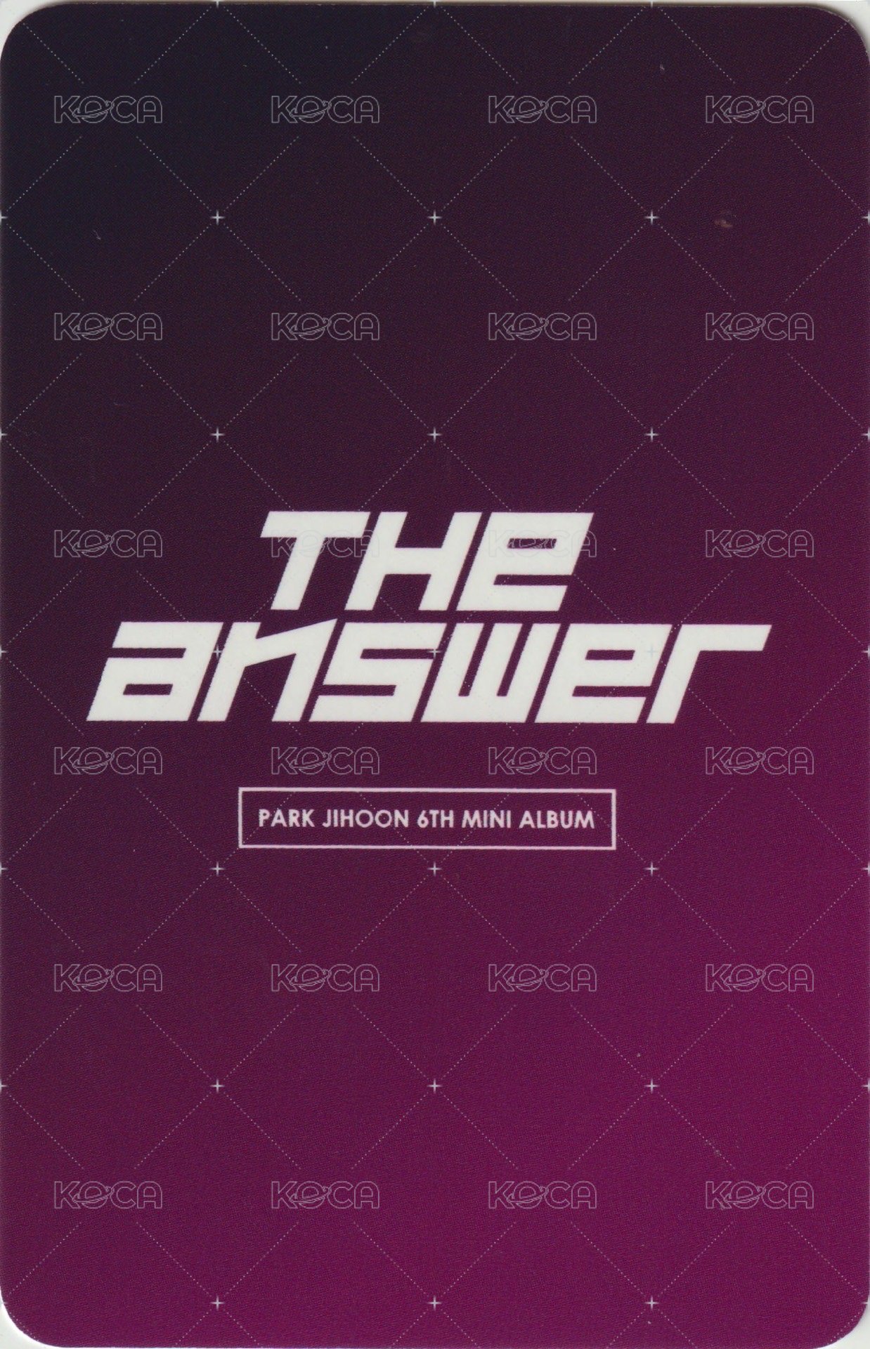 6th MINI k4 快閃店 幸運卡  背面