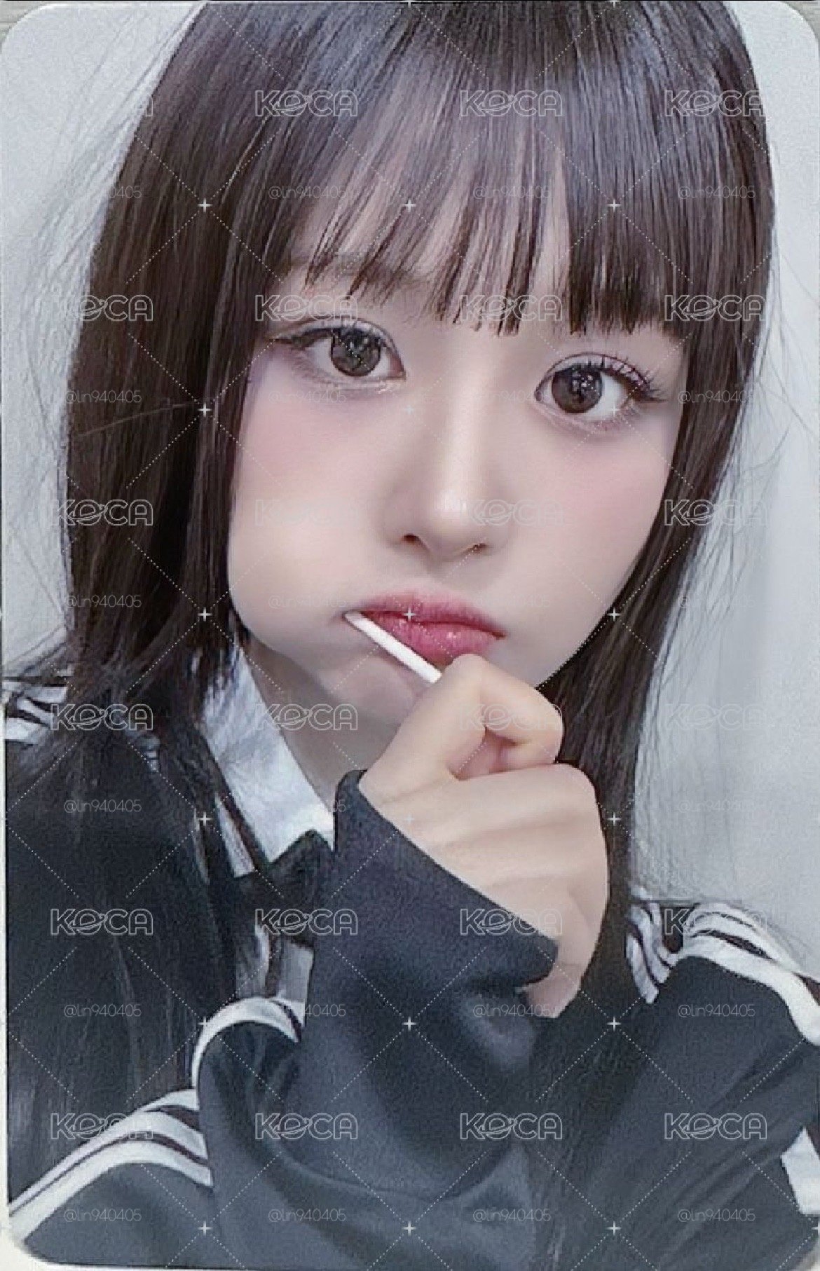 穿運動服吃棒棒糖瀏海薛