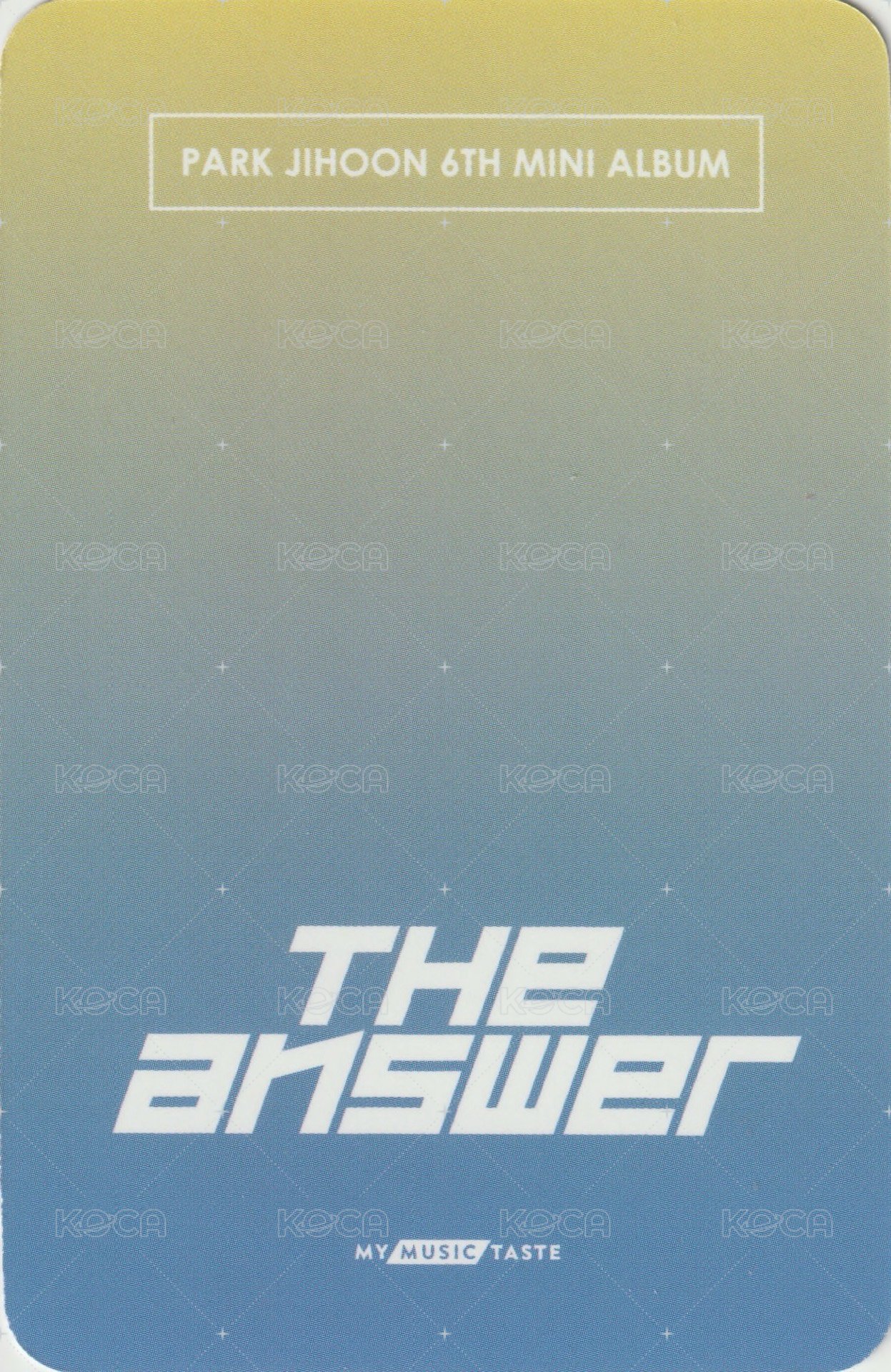 6th MINI mmt 簽售卡  背面