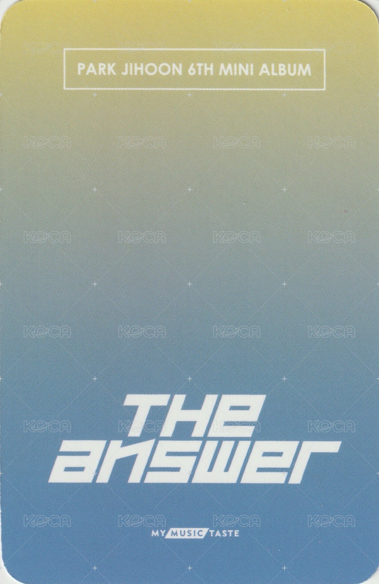 6th MINI mmt 簽售卡  背面