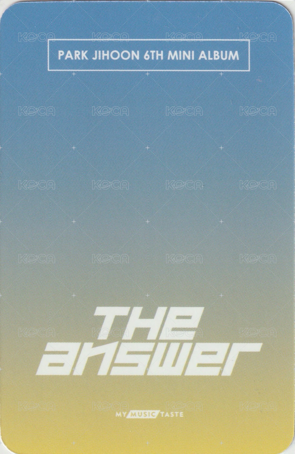 6th MINI mmt #3 簽售卡  背面