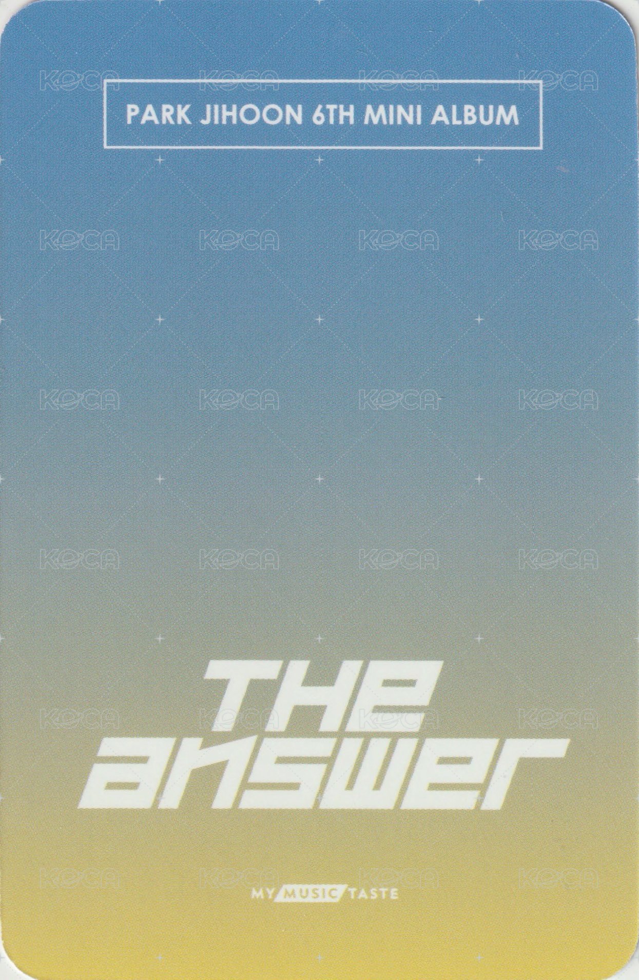 6th MINI mmt #3 簽售卡  背面