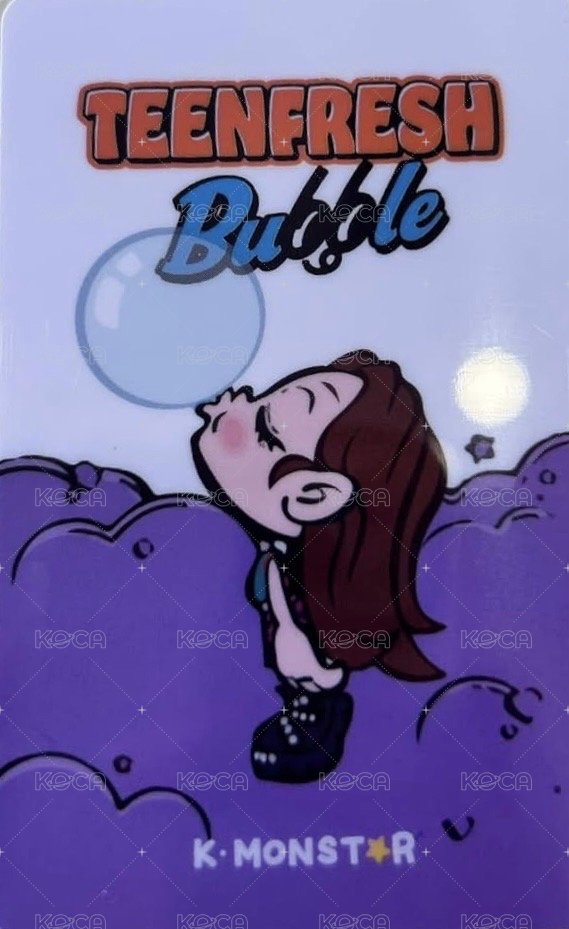 Bubble km 台特 幸運卡 耳罩圍巾 背面