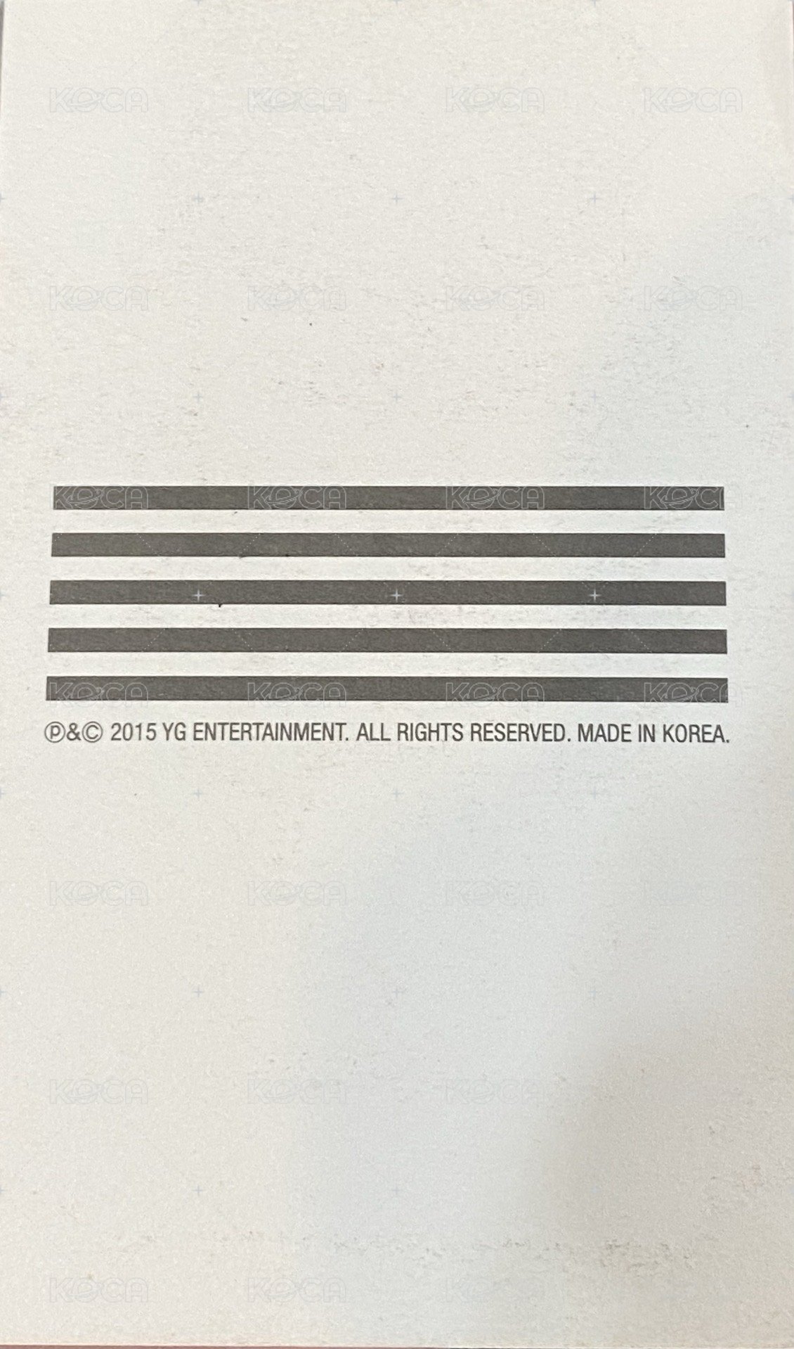 正規3 專輯卡 T.O.P 背面