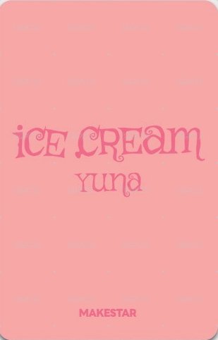 Ice Cream ms 預售 特典卡  背面