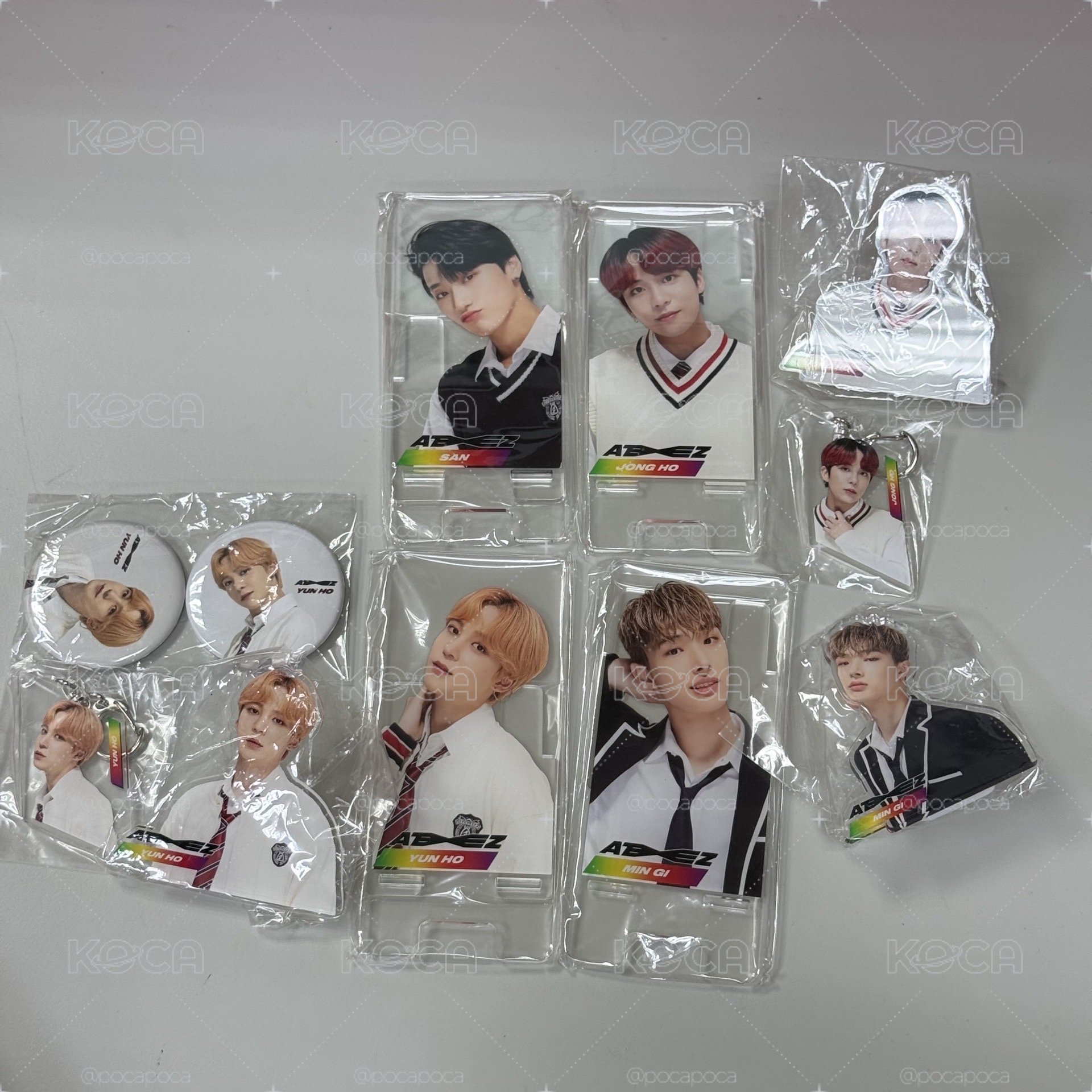 ATEEZ FEVER PART.1 日本專輯預購特典 / 109 POP UP 手機支架 鑰匙圈 文件夾 胸章