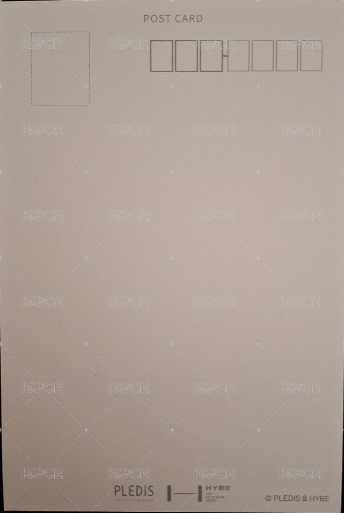 BE THE SUN 明信片  背面