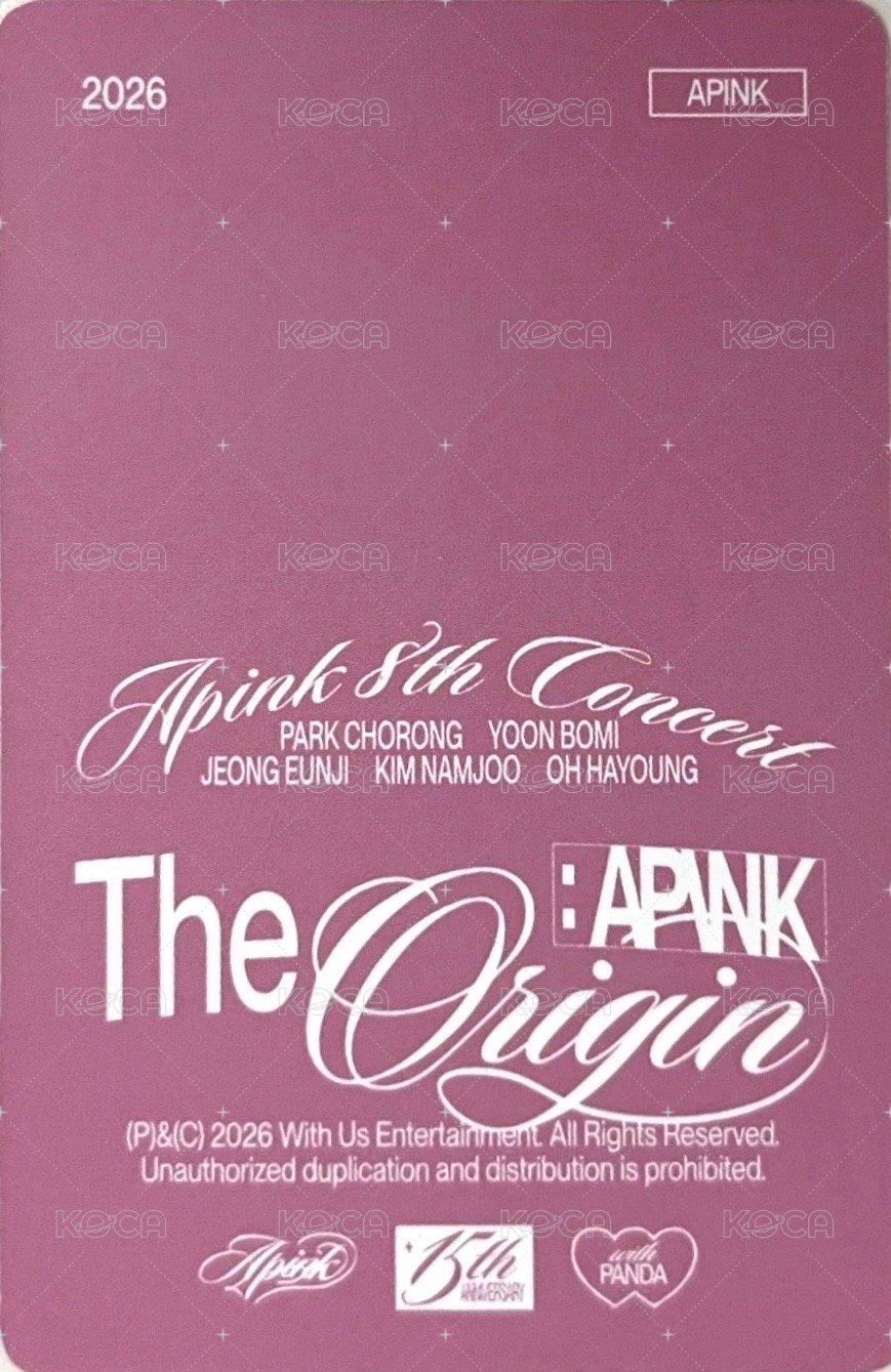 8巡 Pink ver. 粉版 隨機卡  背面