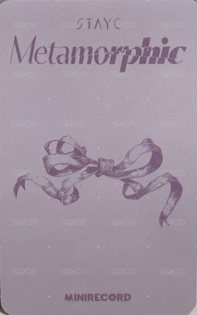 正規一 MINIRECORD 幸運卡  背面