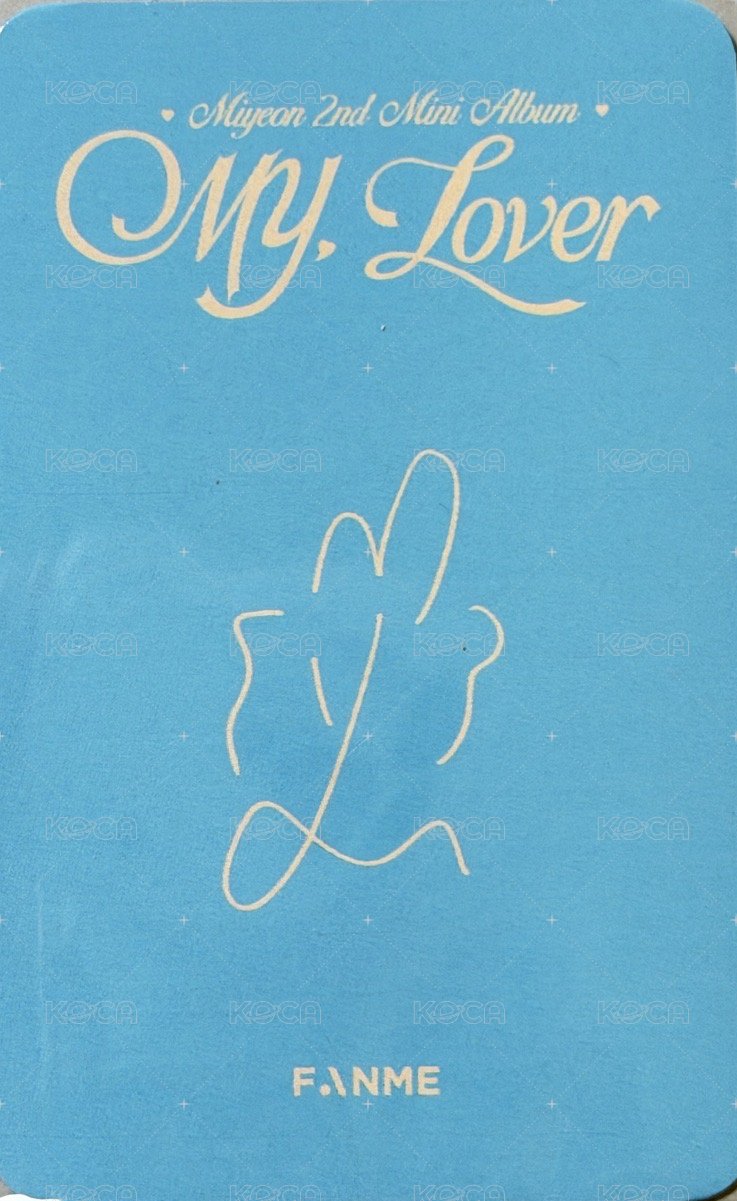 MY, Lover fanme 線上2.0 簽售卡  背面