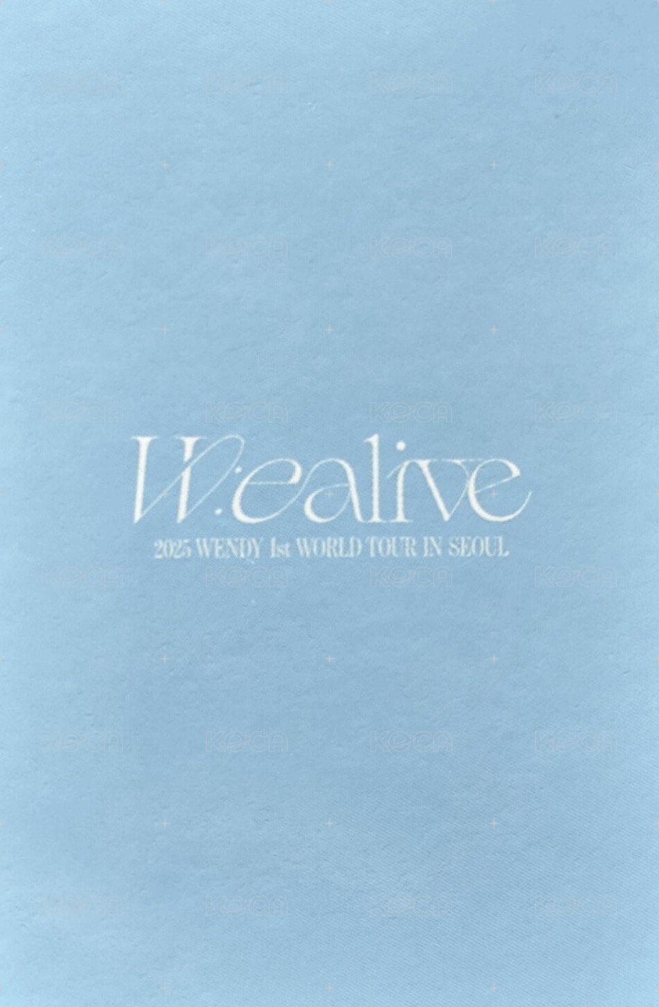 W:ealive 首爾day1 入場卡 / 場限卡  背面