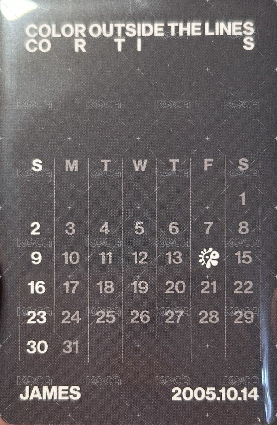 迷一 yes24 預售 特典卡 生日曆卡 背面