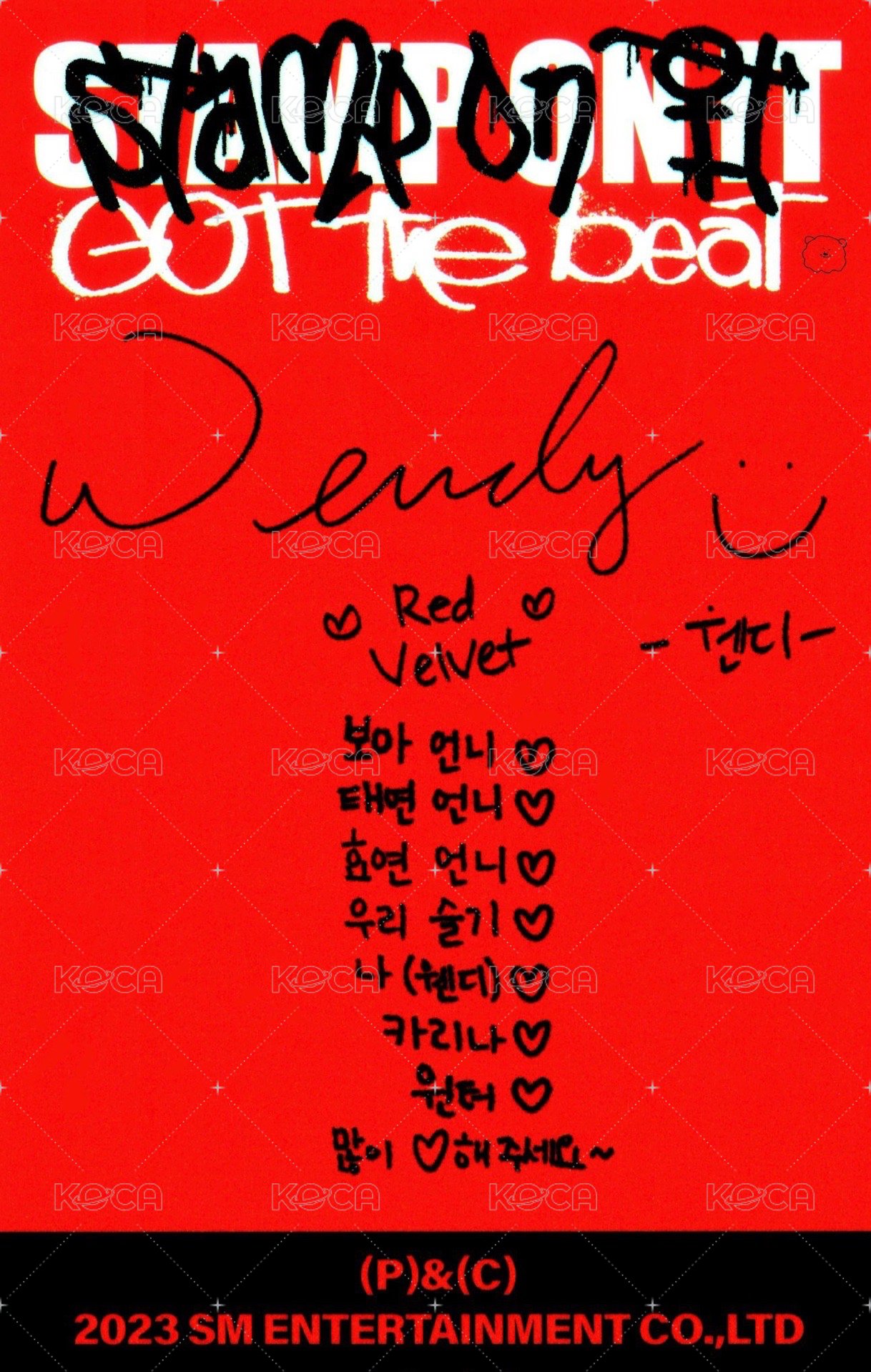 Stamp On It 專輯卡  背面