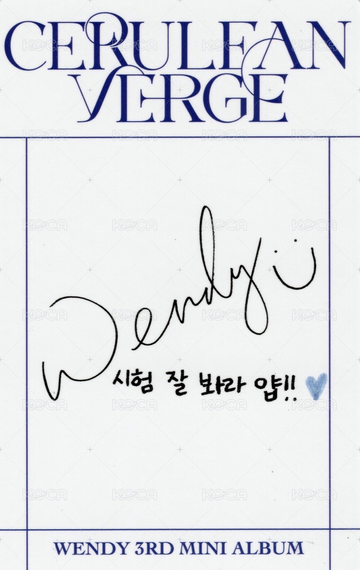 Cerulean Verge 專輯卡 Digipack ver. 背面