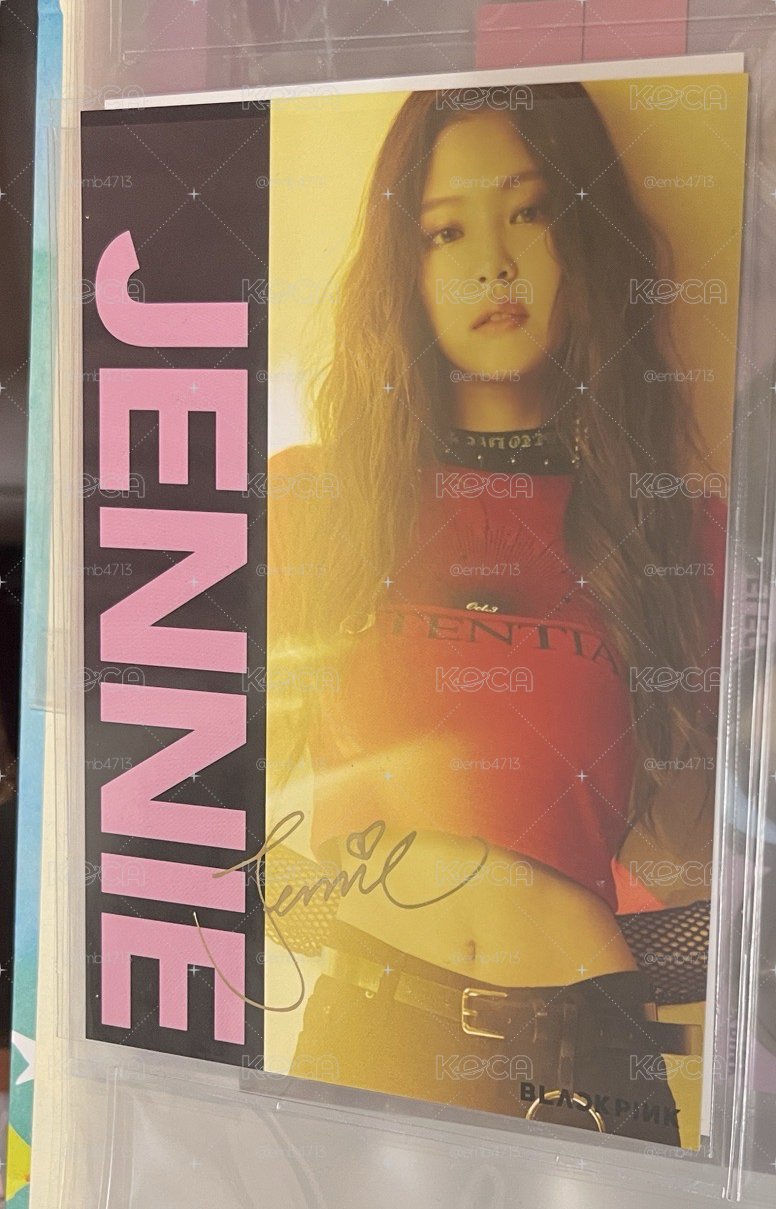 BLACKPINK JENNIE 日本官咖 2017聖誕 明信片