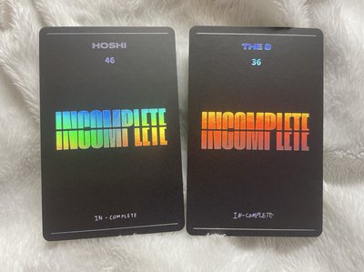 SEVENTEEN IN-COMPLETE 隨機卡包卡-HOSHI順榮 THE 8明浩 