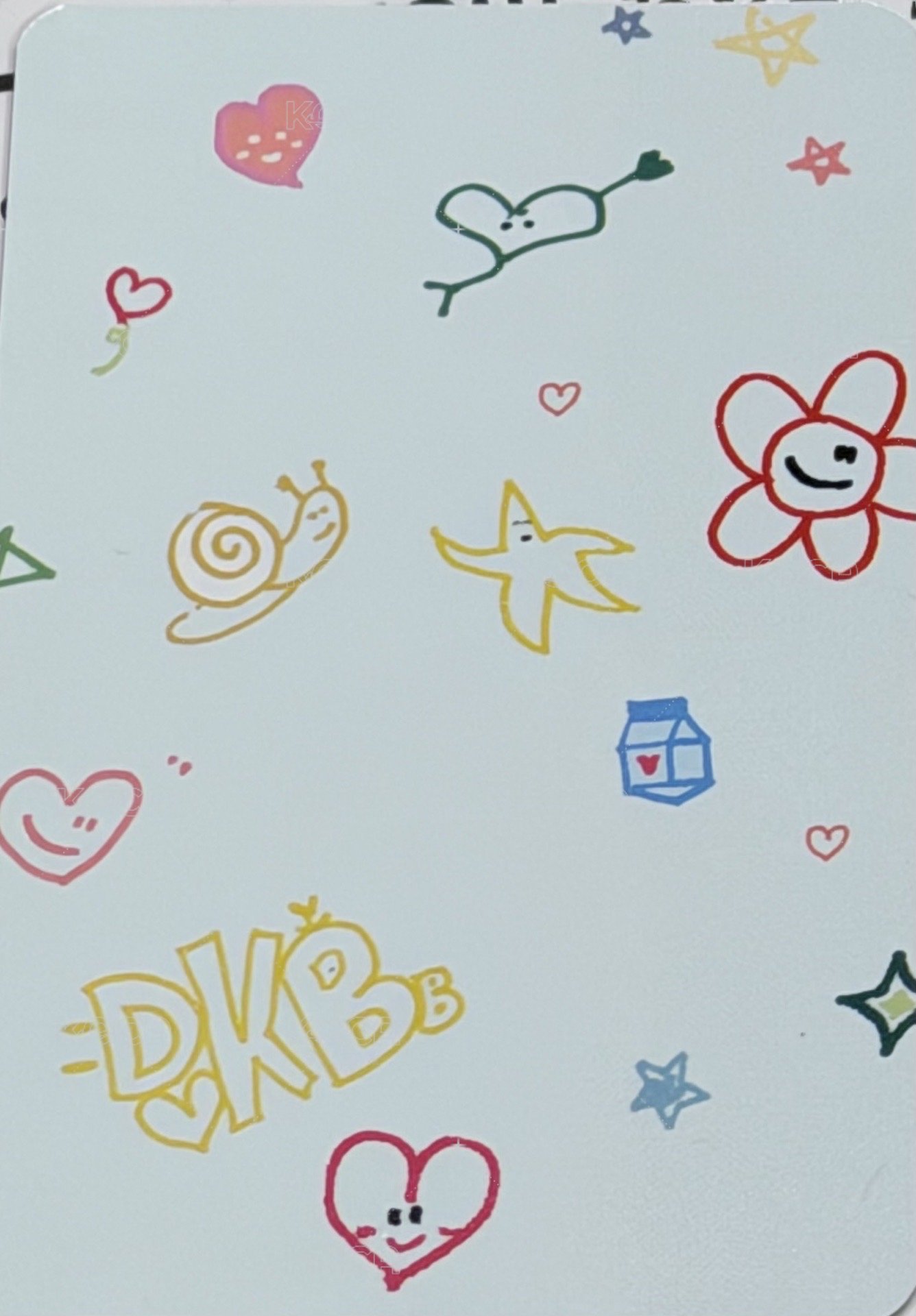 迷你七 knpops 簽售卡  背面