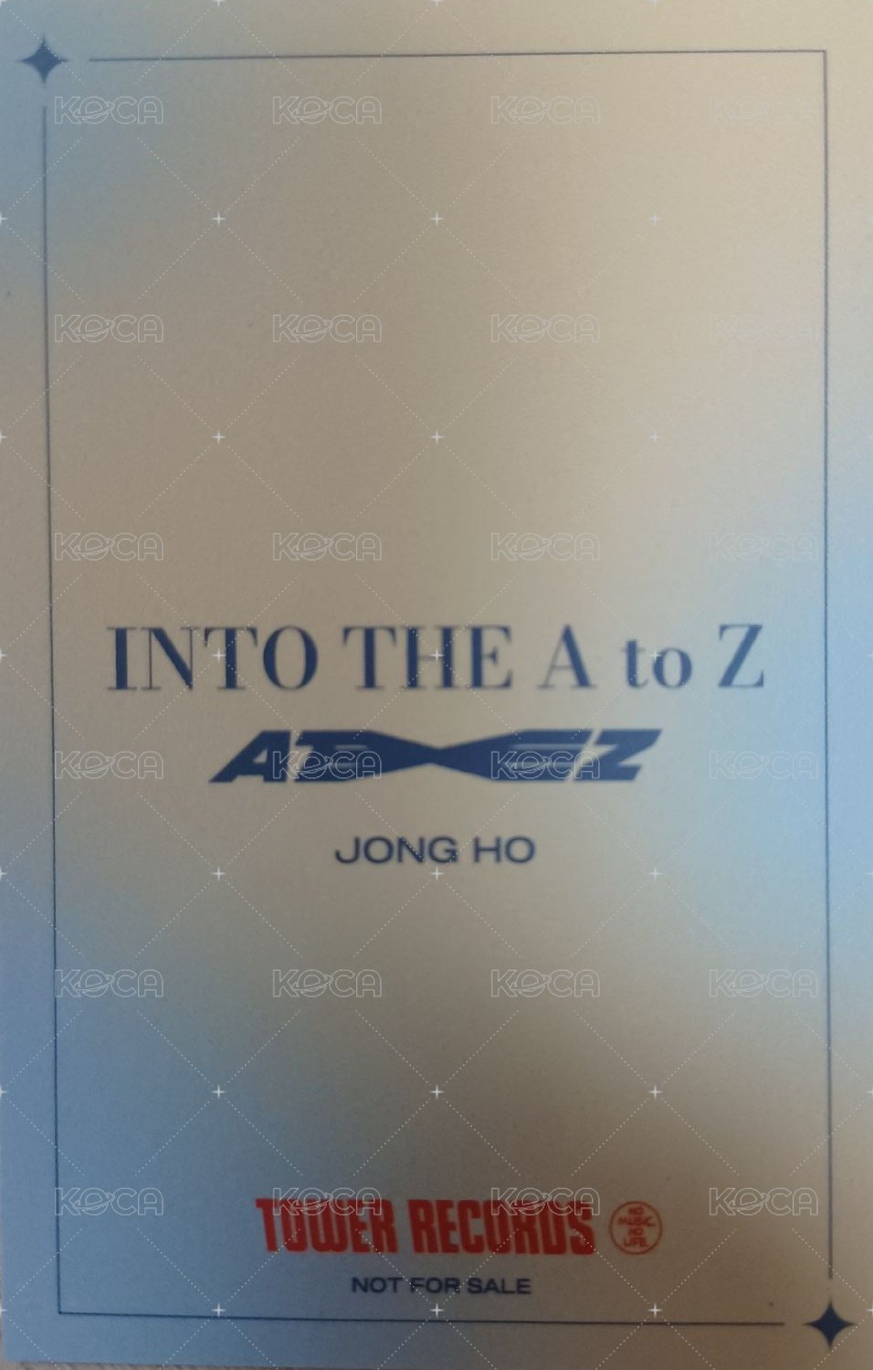 Into the A to Z 塔店 特典卡  背面