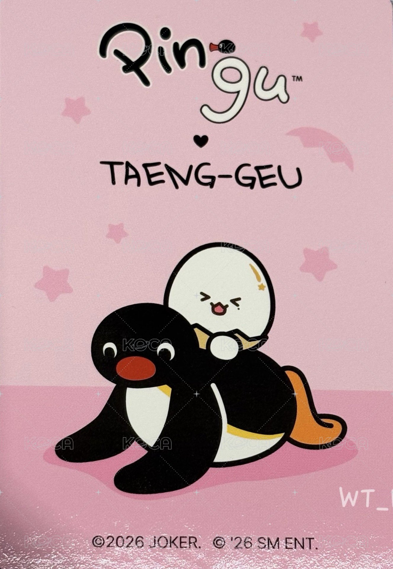 PINGU聯名快閃 周邊卡 日本限定睡衣卡 背面