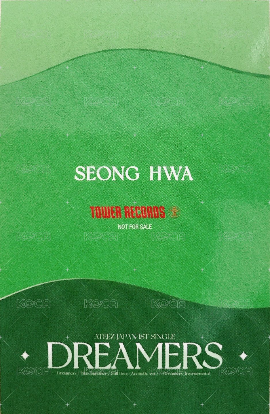 Dreamers 塔店 特典卡  背面