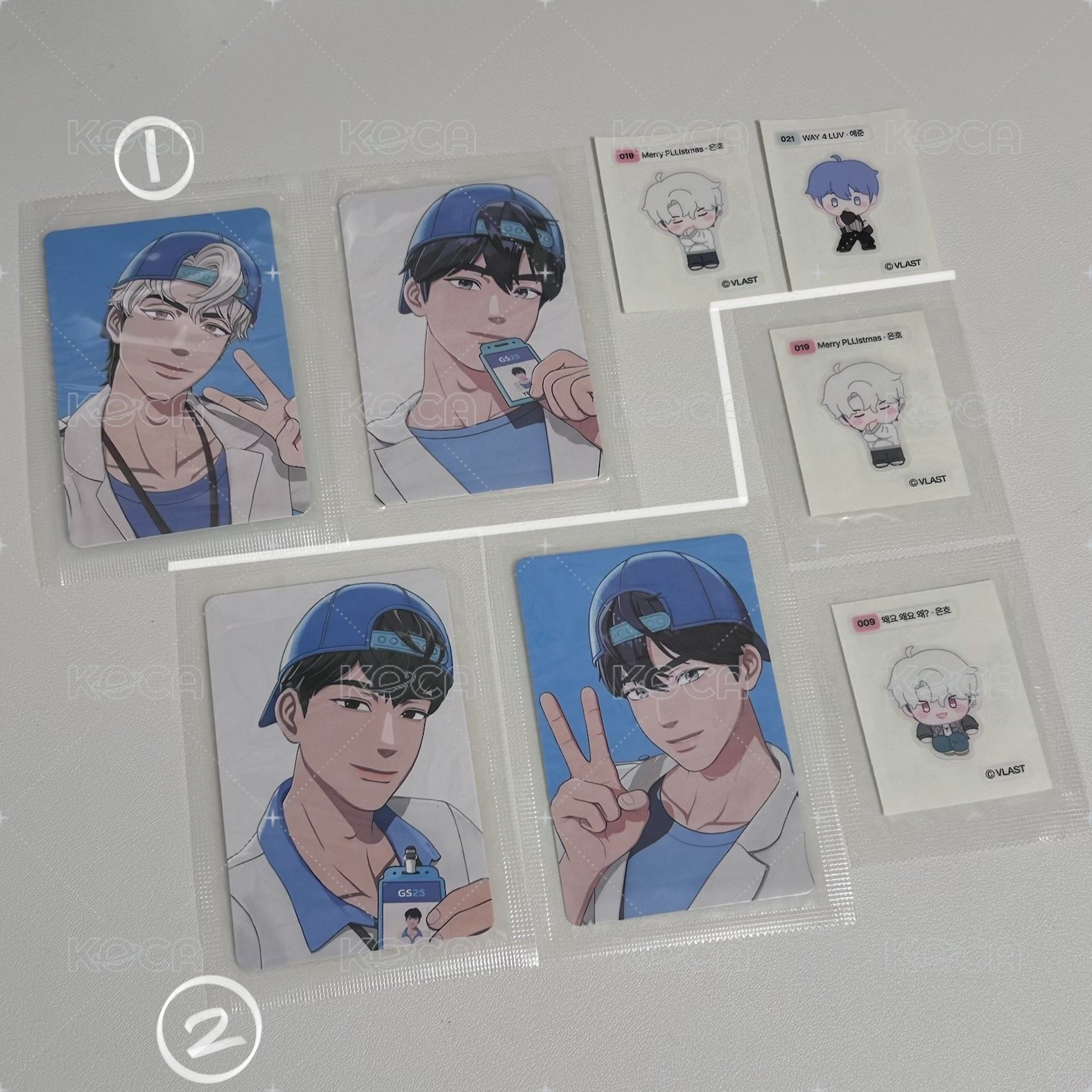 1.藍底❤️+白底💙+❤️💙已拆貼紙（送金牛角餅乾盒 ）