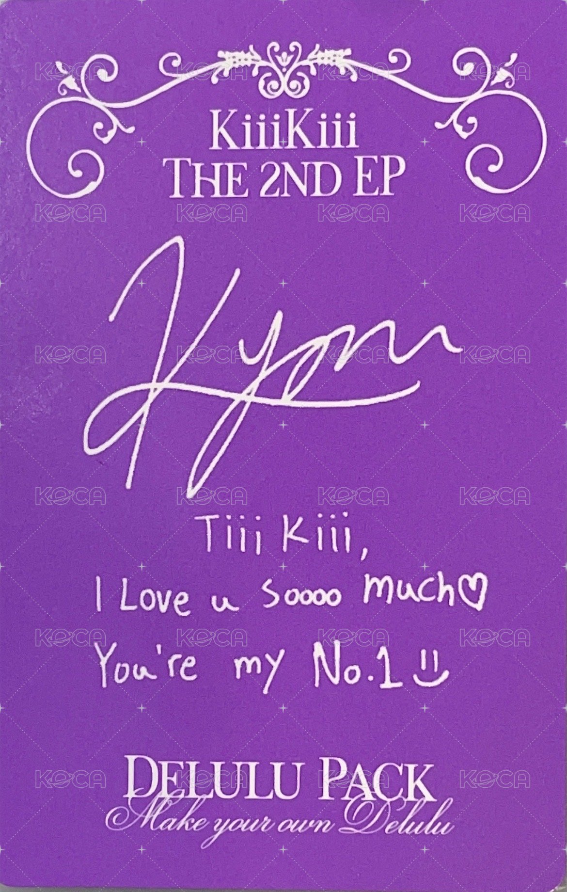 Delulu Pack 專輯卡 Bubble ver. 背面