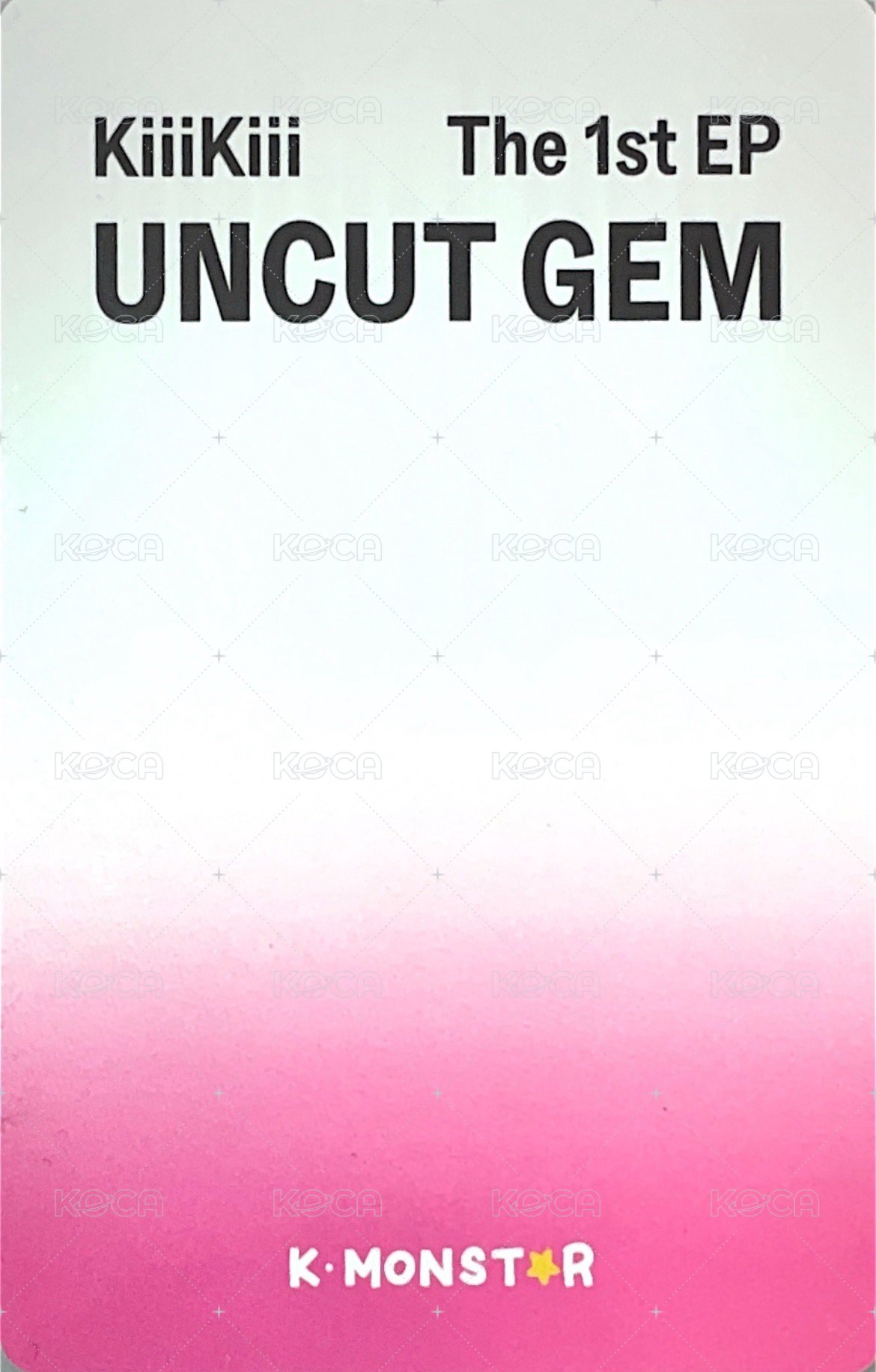 UNCUT GEM km 線下 簽售卡  背面