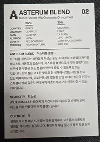 咖啡卡3.0(ASTERUM BLEND 02介紹卡背）