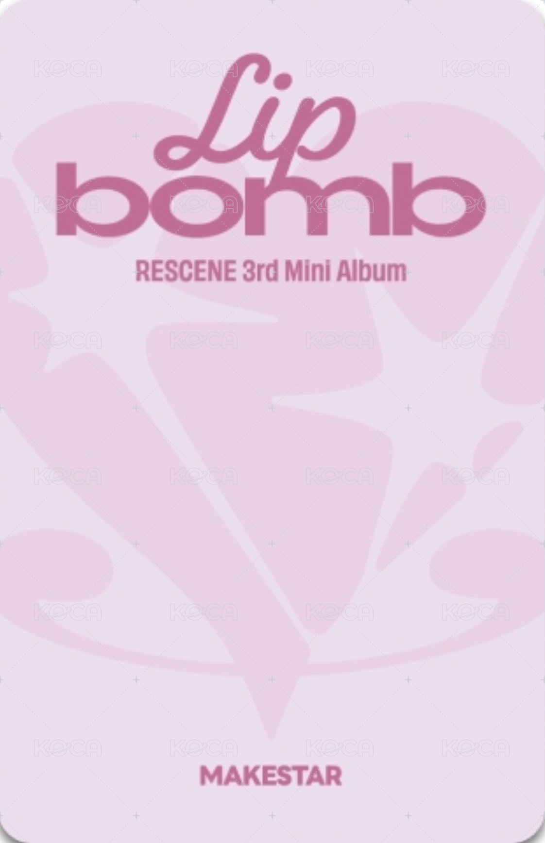 lip bomb ms 4.0線下 簽售卡 森系女孩 背面