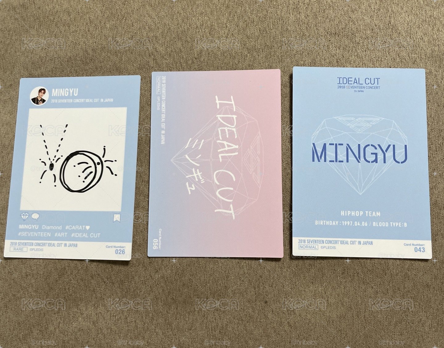 seventeen 2018珉奎日巡小卡
