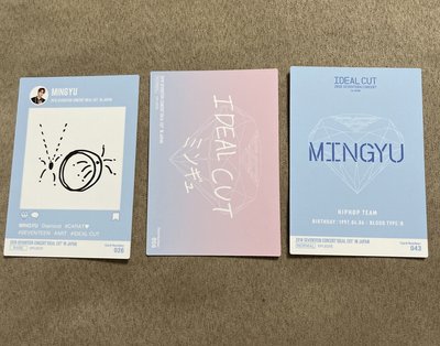 seventeen 2018珉奎日巡小卡