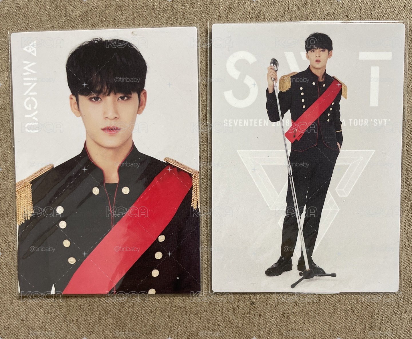seventeen 2018珉奎日巡軍裝小卡