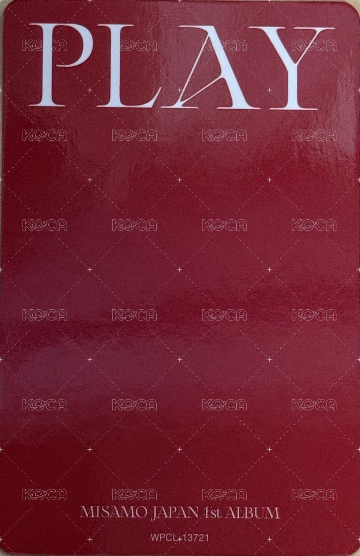 正規一 通常盤 專輯卡  背面