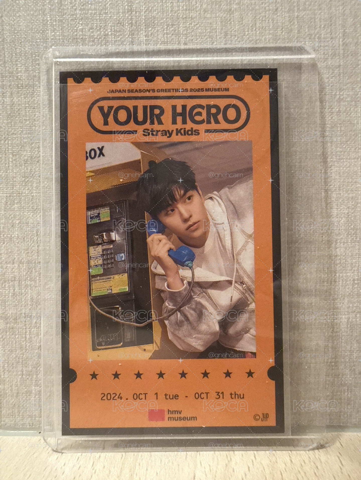 2025 日本年曆 YOUR HERO 快閃店入場卡 - 玟（橘版）