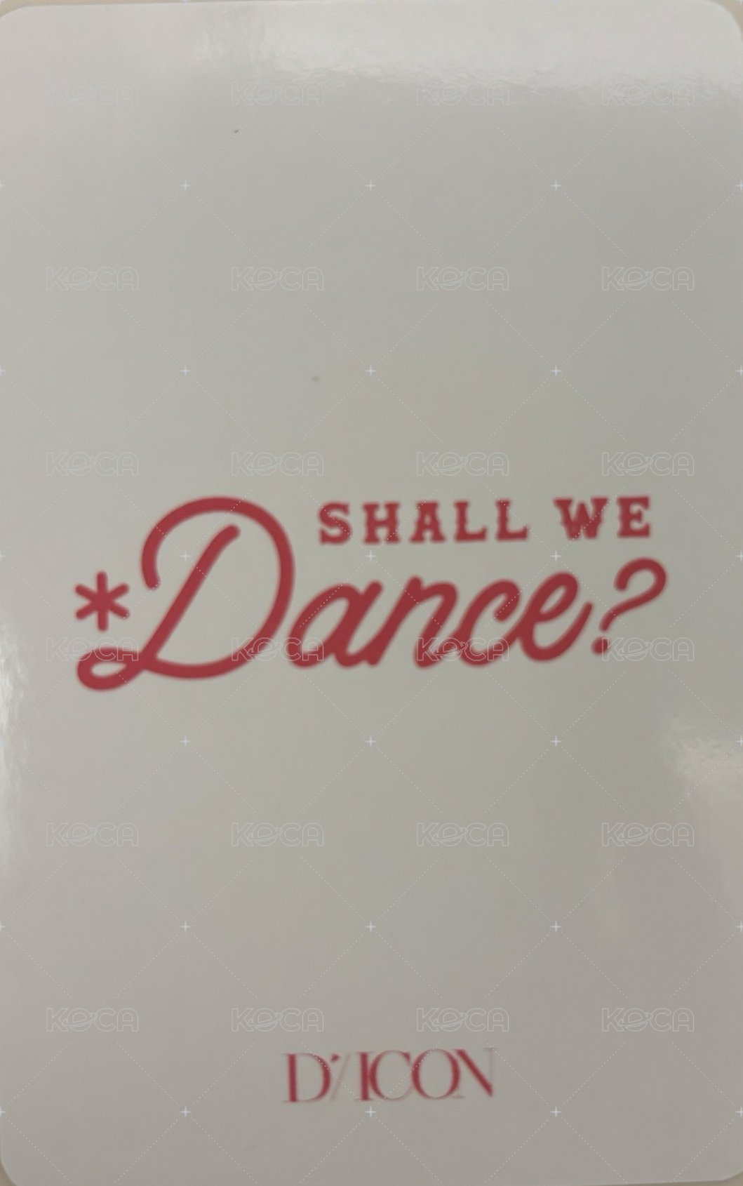 新DICON 雜誌卡 Dicon芭蕾固配團卡 背面