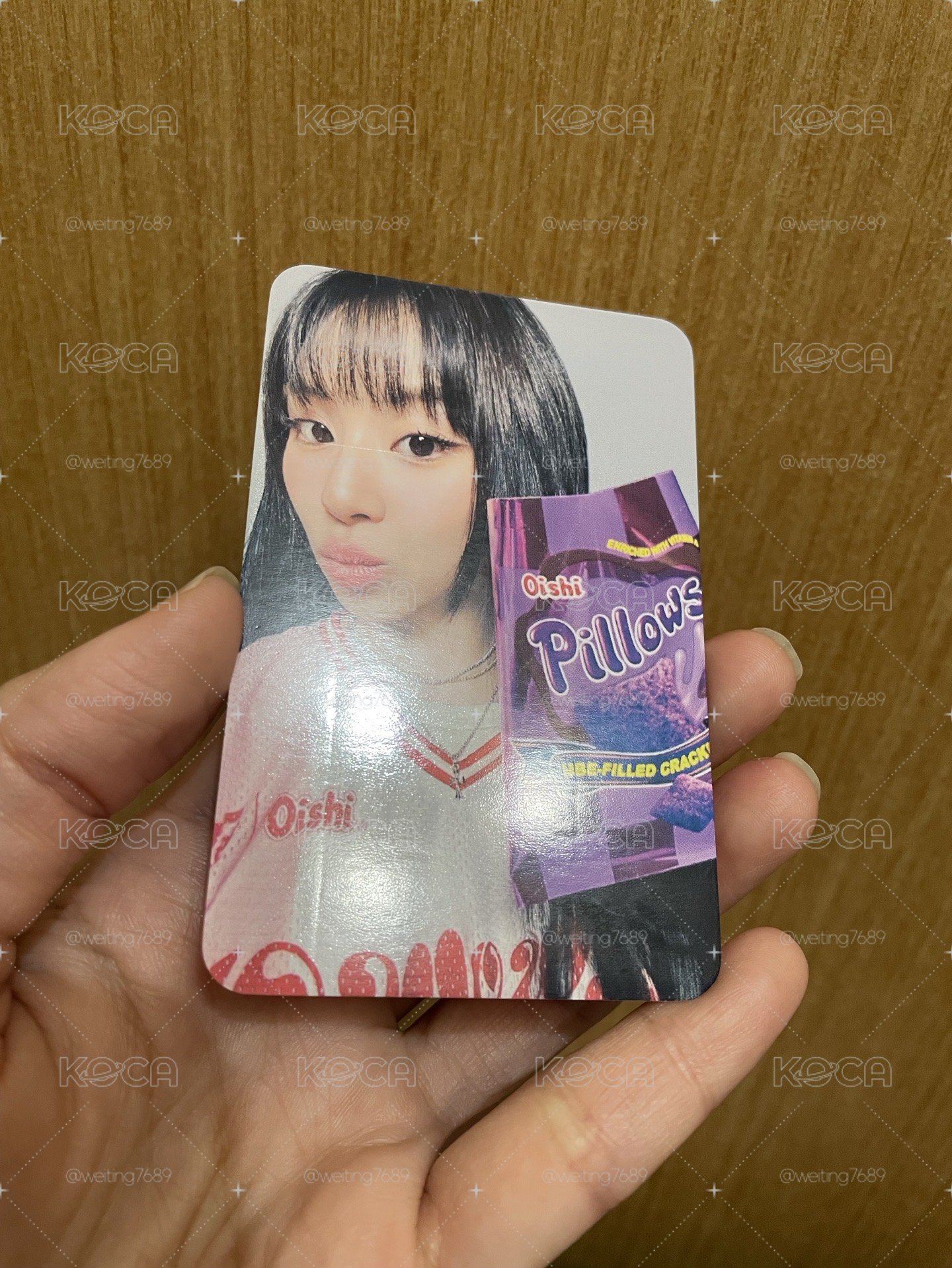 Twice 彩瑛Oishi餅乾代言卡 二代