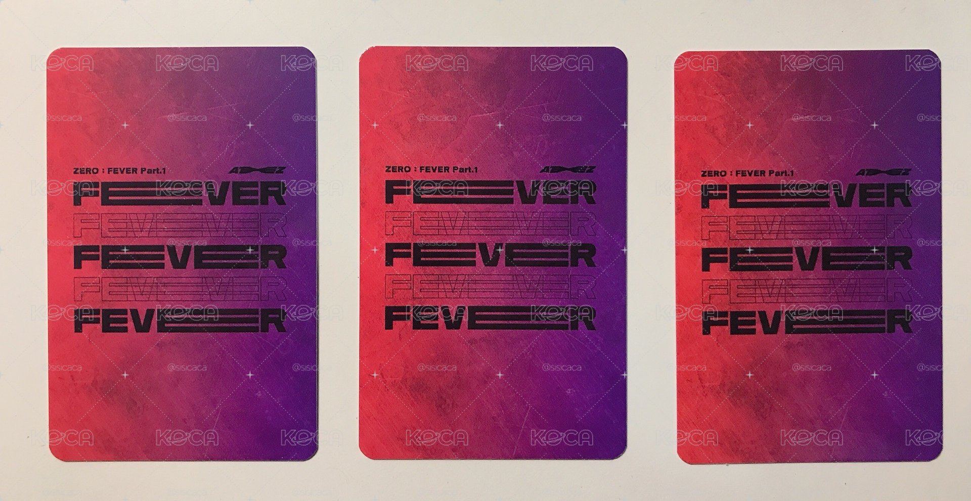 丁潤浩 姜呂尚 崔鍾浩 Fever pt.1 wd/MK 簽售卡