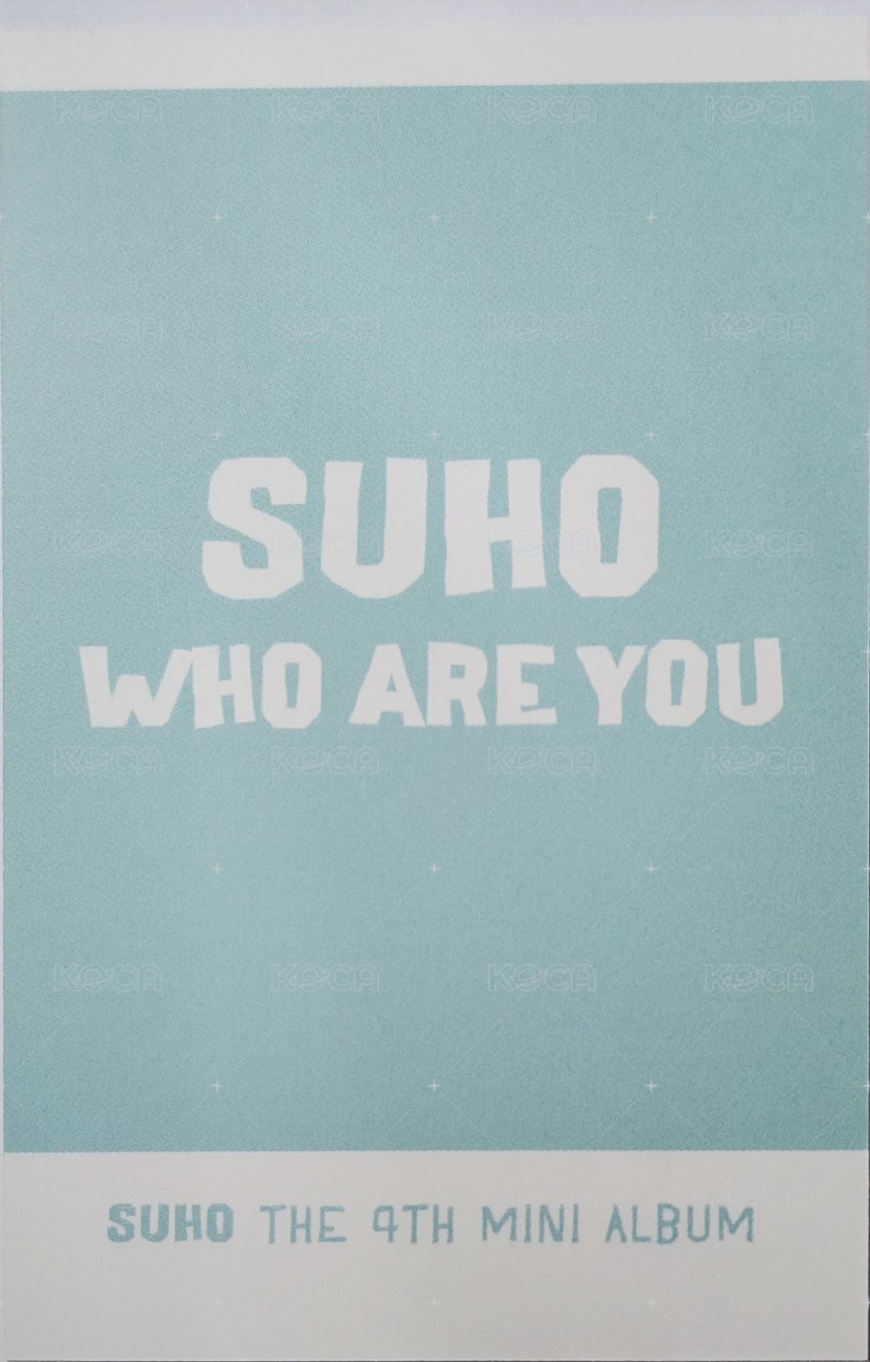 Who Are You 泡泡摩奇 特典卡  背面