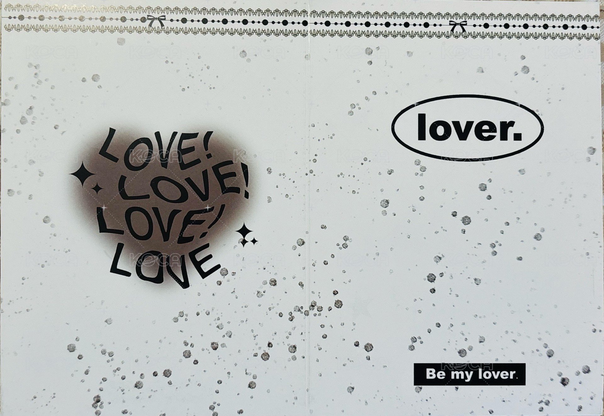 白底黑點LOVER