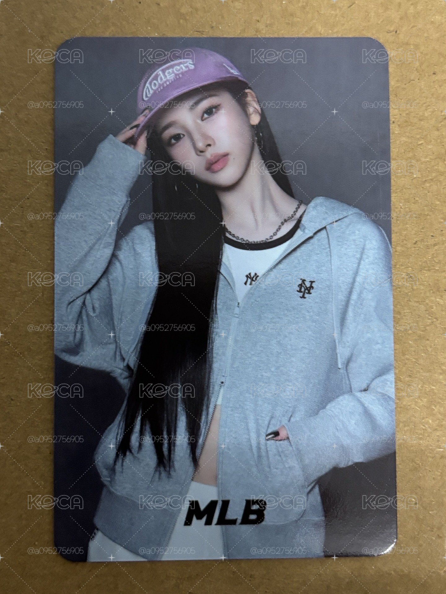 （瑕）aespa Karina 柚子 代言卡 MLB 柚-01
