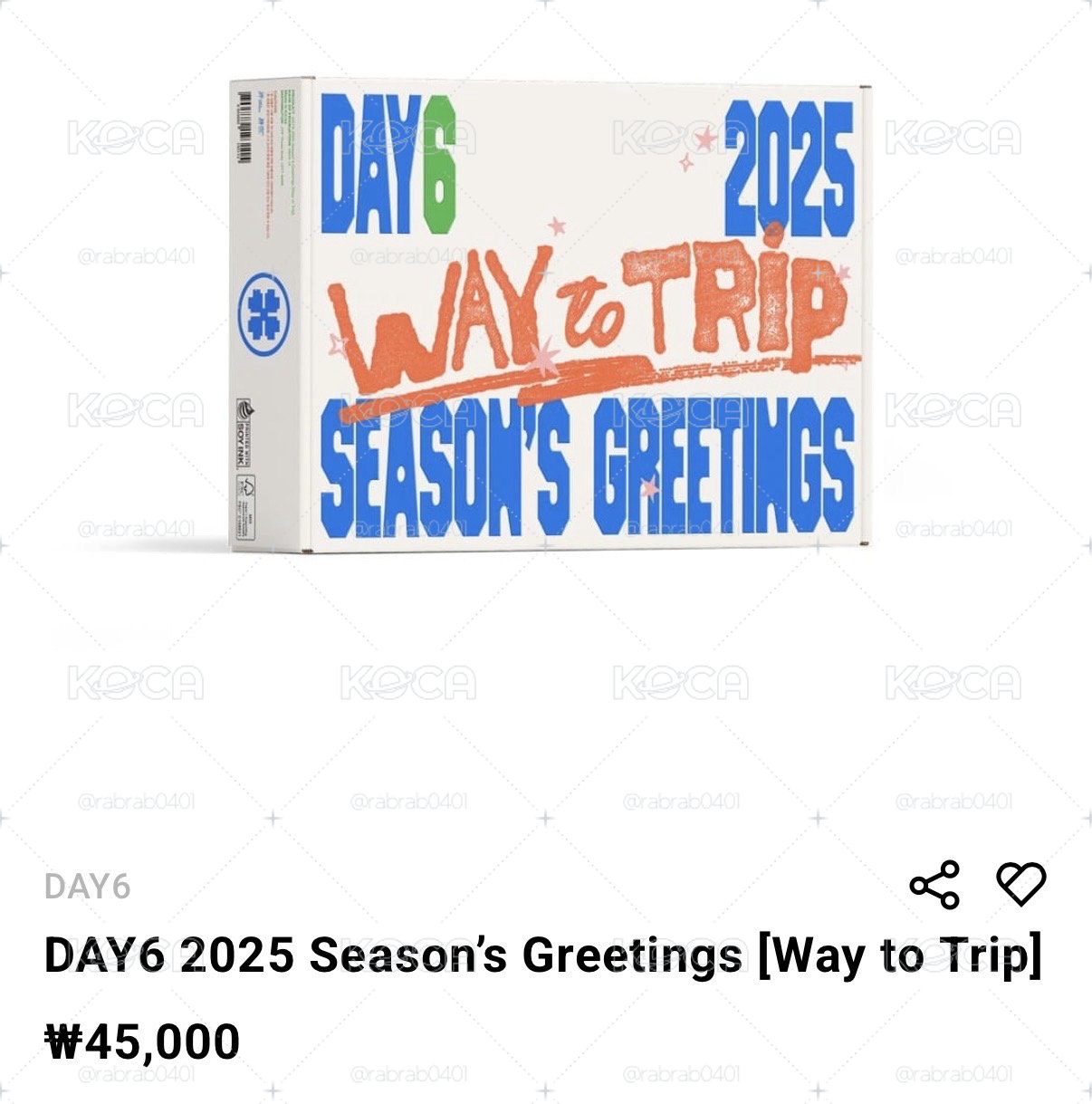 DAY6 2025 年曆組 含2個通路的特典