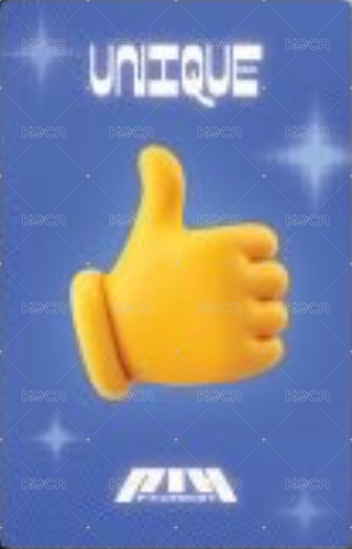 UNIQUE hello82 歐洲 特典卡 THUMBS UP Ver. 背面