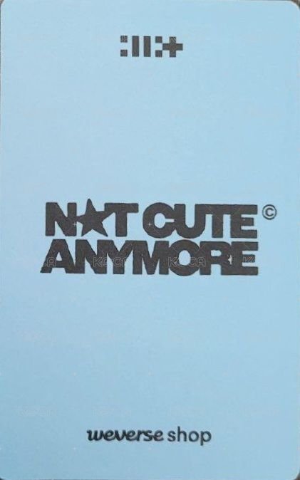 NOT CUTE ANYMORE YT 2.0 特典卡  背面