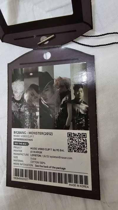 全新未下水 BIGBANG MONSTER MV T恤 韓國製 保存良好吊牌還在 3600