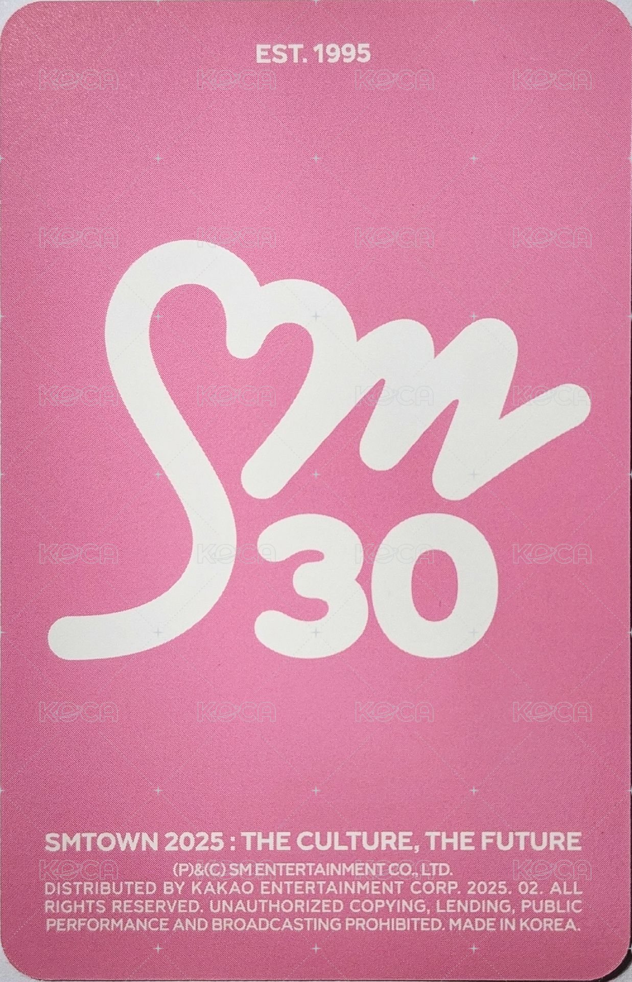 2025 SMT30 專輯卡  背面