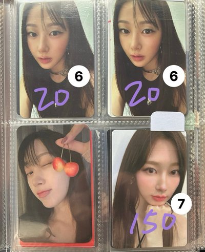 aespa Karina, Giselle, Ningning 專卡、特典卡、周邊卡小盤（可拆）