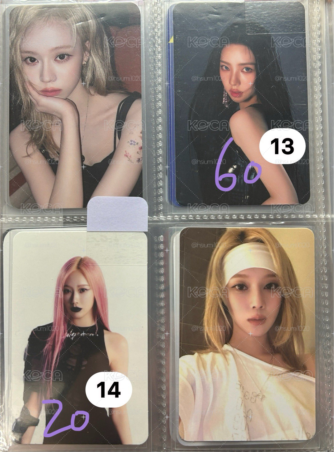 aespa Karina, Giselle, Ningning 專卡、特典卡、周邊卡小盤（可拆）
