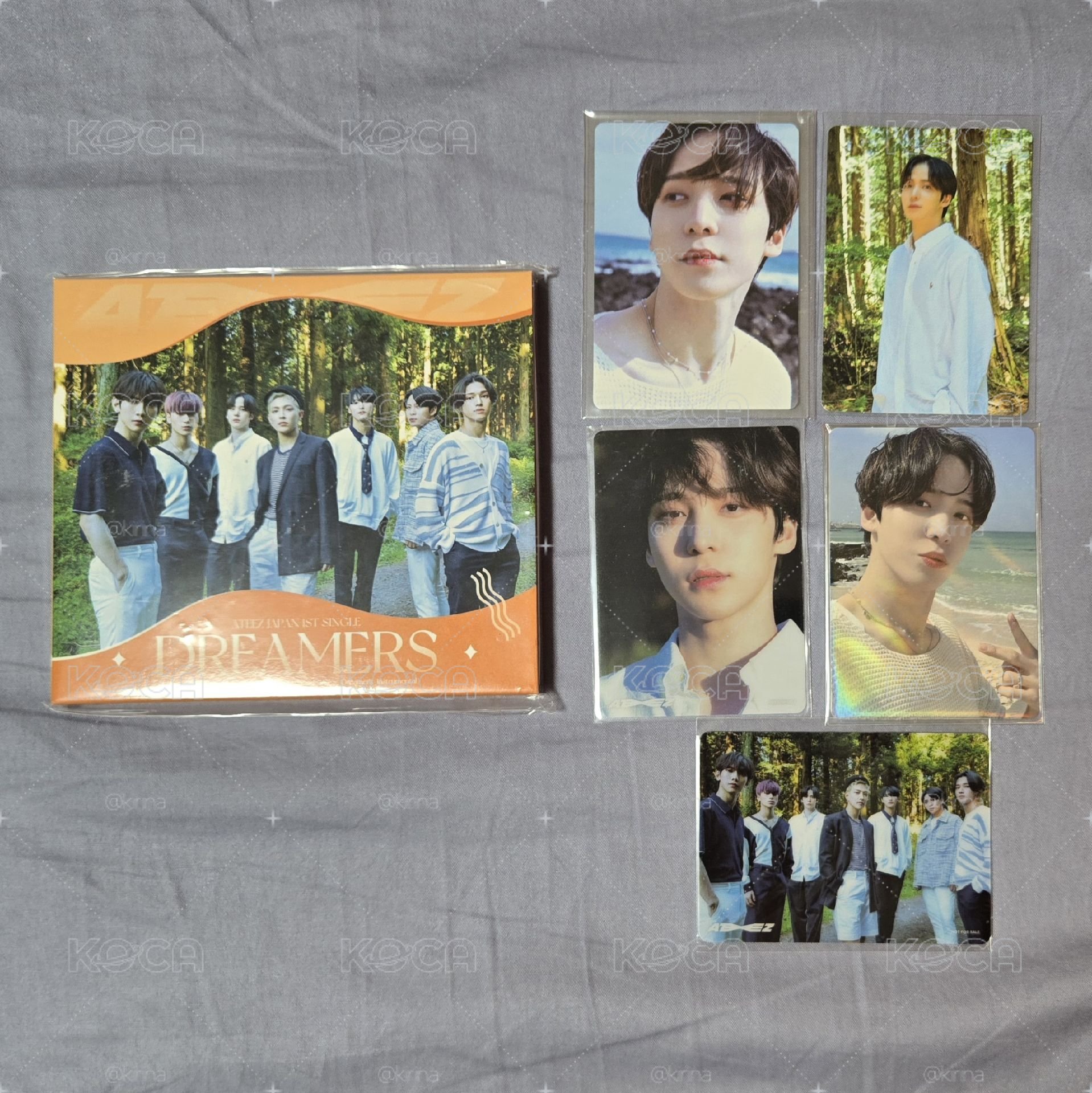 ATEEZ 日專 丁潤浩set Dreamers CD ATINY 盤（FC 限定盤）塔店特典 透卡